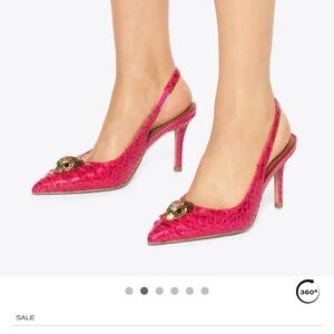 RARE SET: Kurt Geiger Belgravia Heels & Micro Chelsea Hobo-Fuschia Snakes